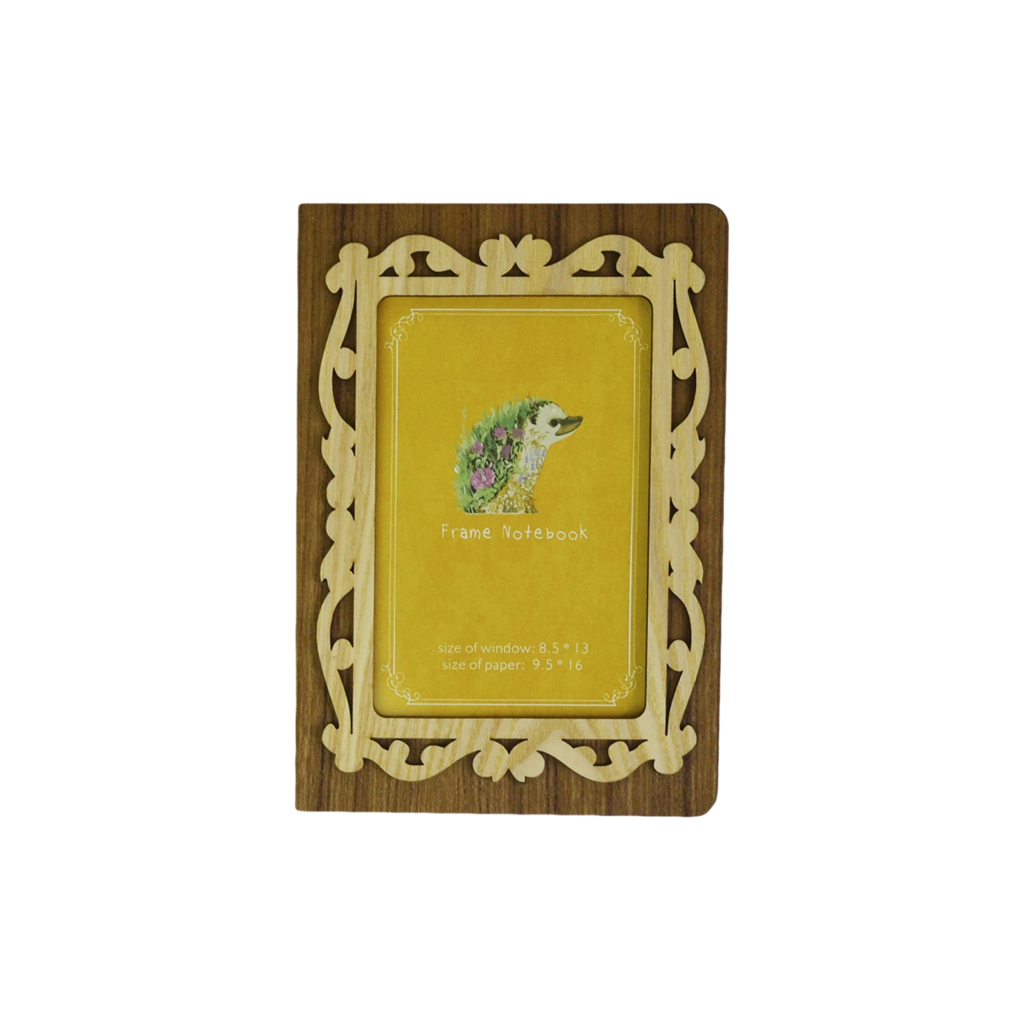 Agenda Lemn cu Rama Foto Classic Big, Model 2, 19 x 13 cm