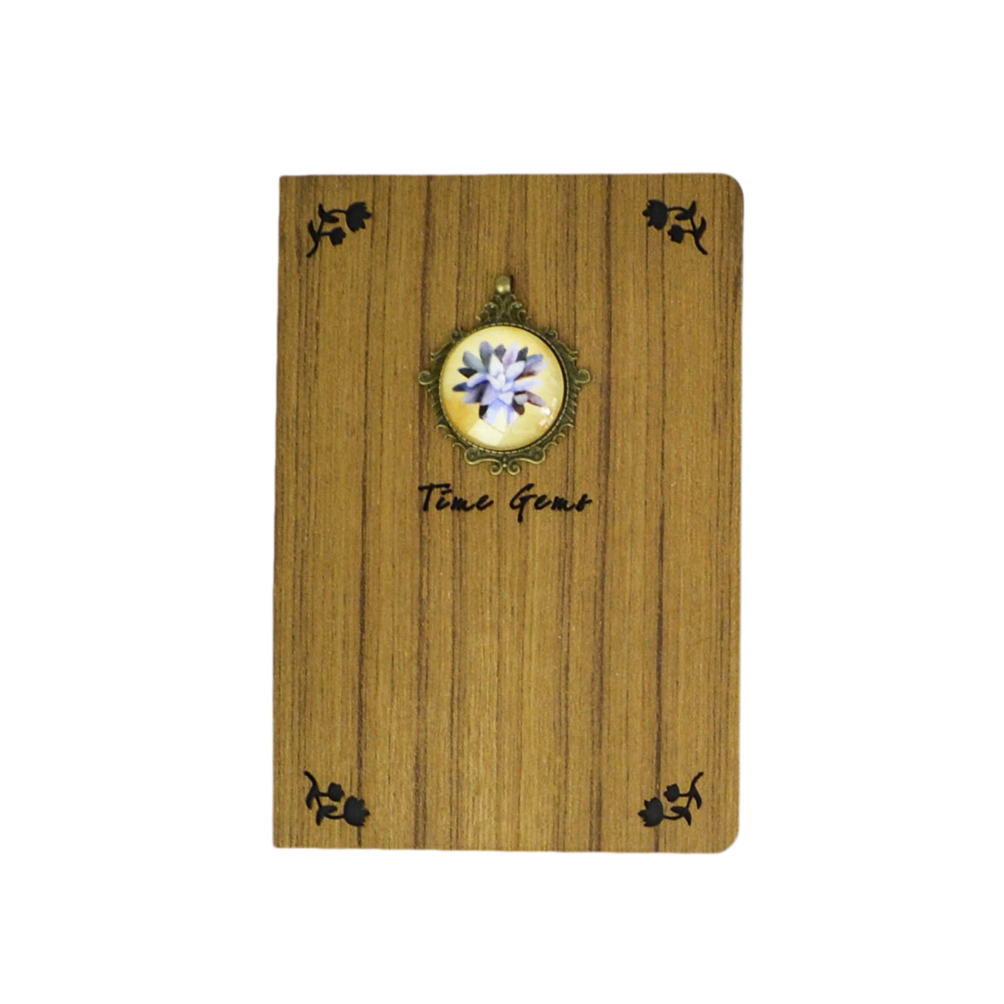 Agenda Lemn Time Gems, Model 1, 19 x 13 cm