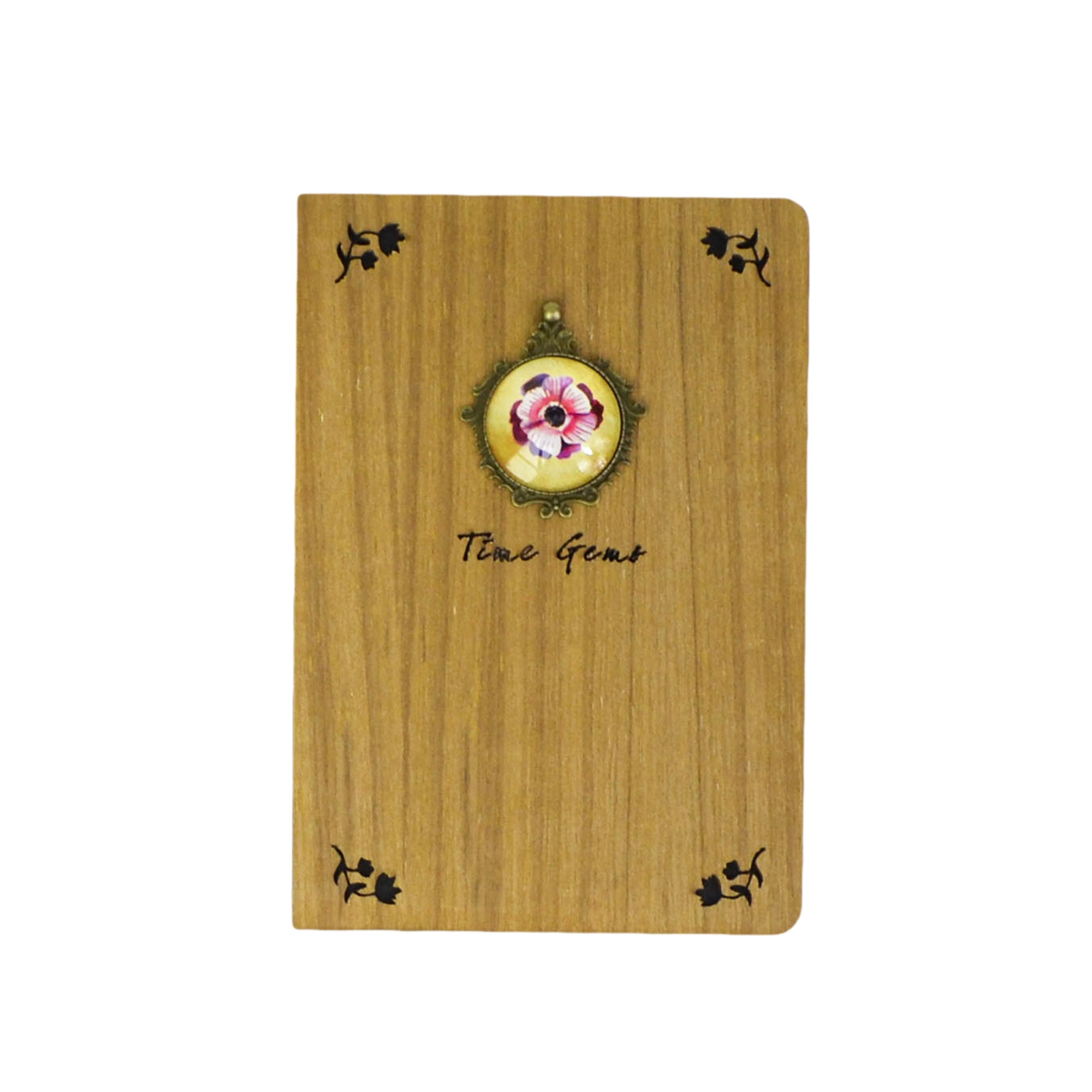 Agenda Lemn Time Gems, Model 2, 19 x 13 cm