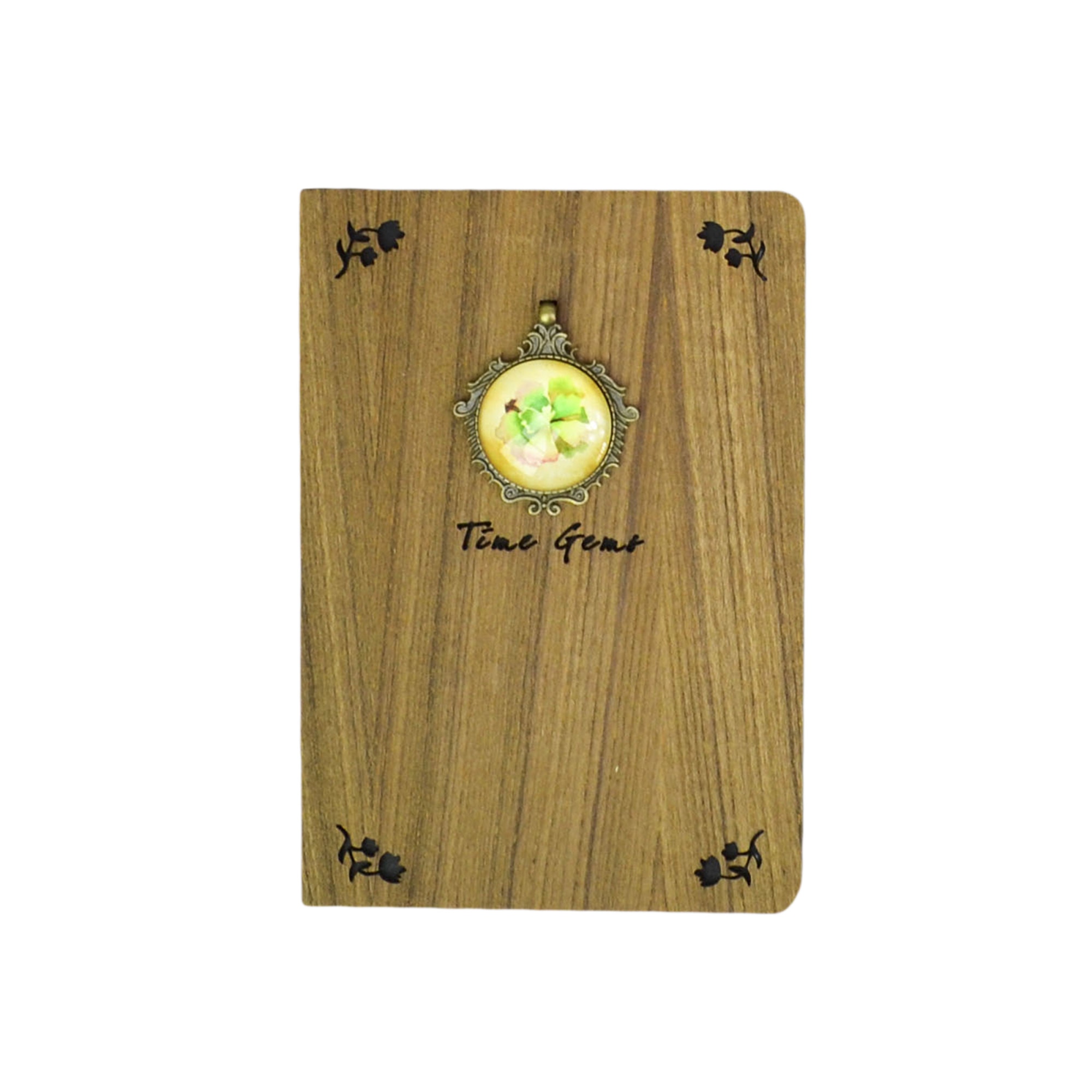 Agenda Lemn Time Gems, Model 3, 19 x 13 cm