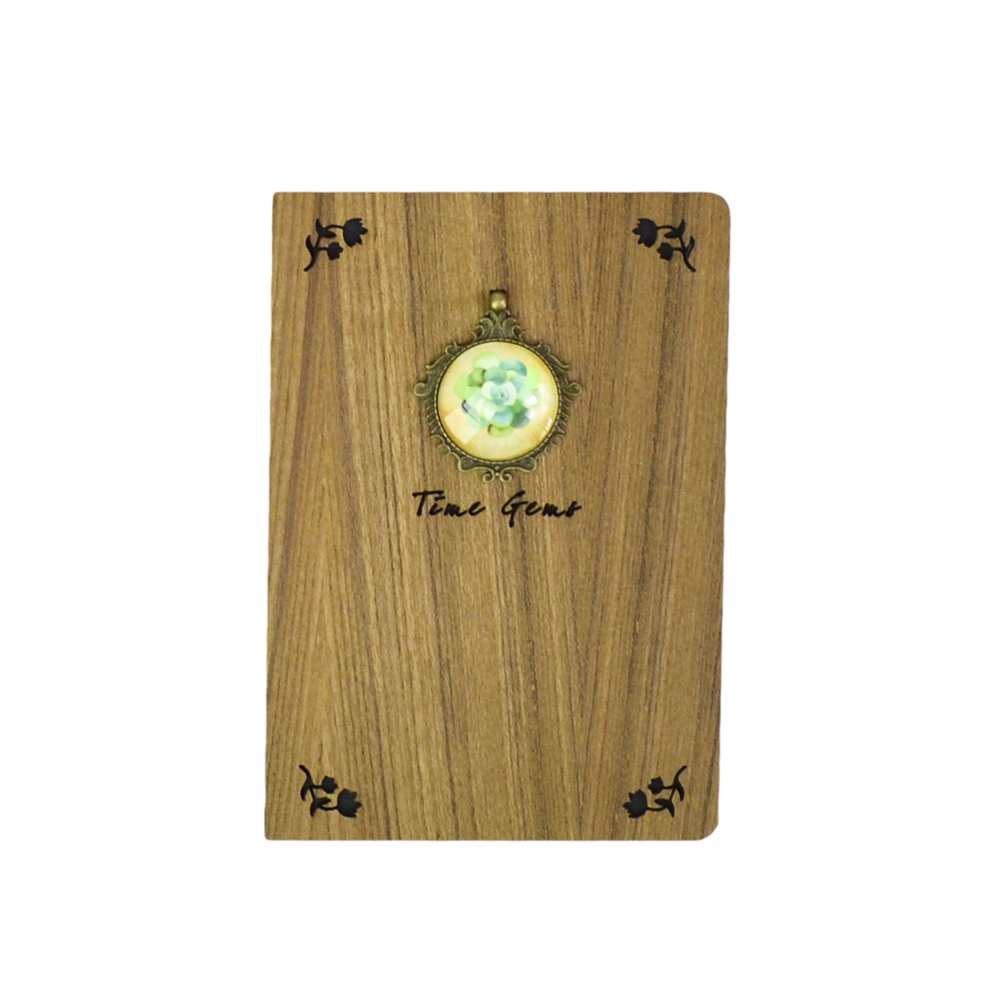 Agenda Lemn Time Gems, Model 4, 19 x 13 cm