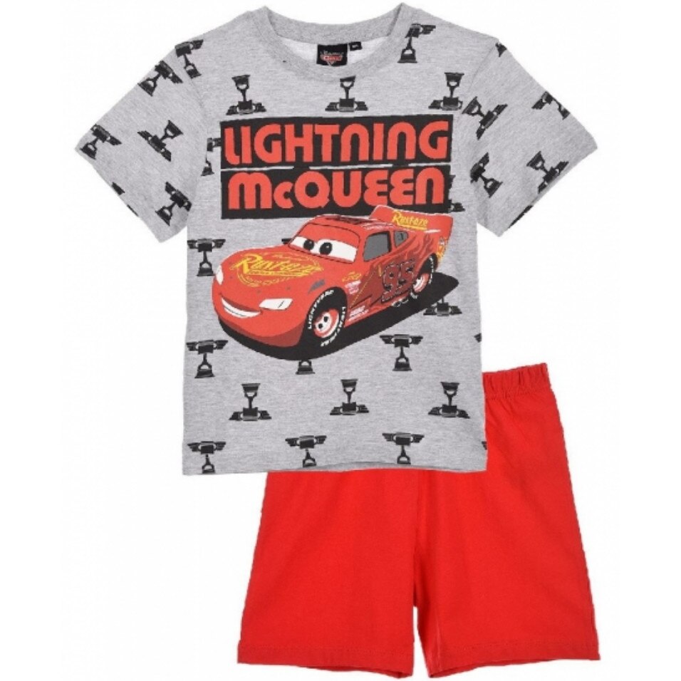 Pijama copii Disney Cars, Gri/Rosu