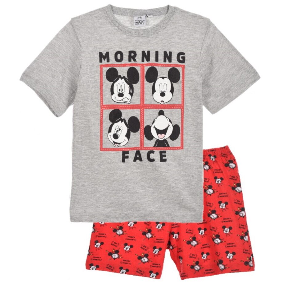 Pijama Disney Mickey Mouse, Gri/Rosu
