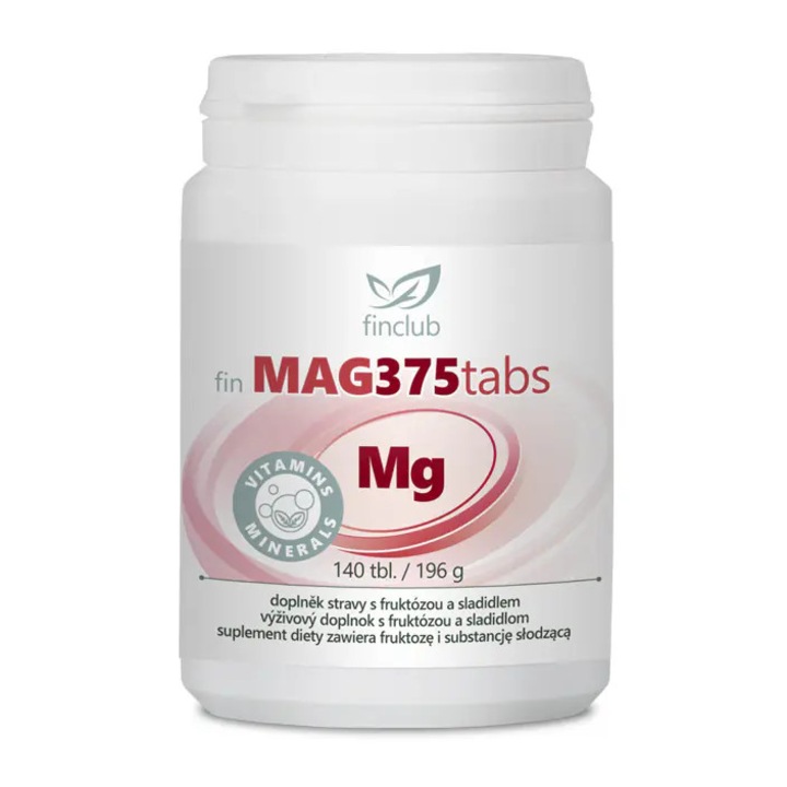 Supliment alimentar fin Mag375tabs, 140 tablete, magneziu 375 mg din Marea Moartă