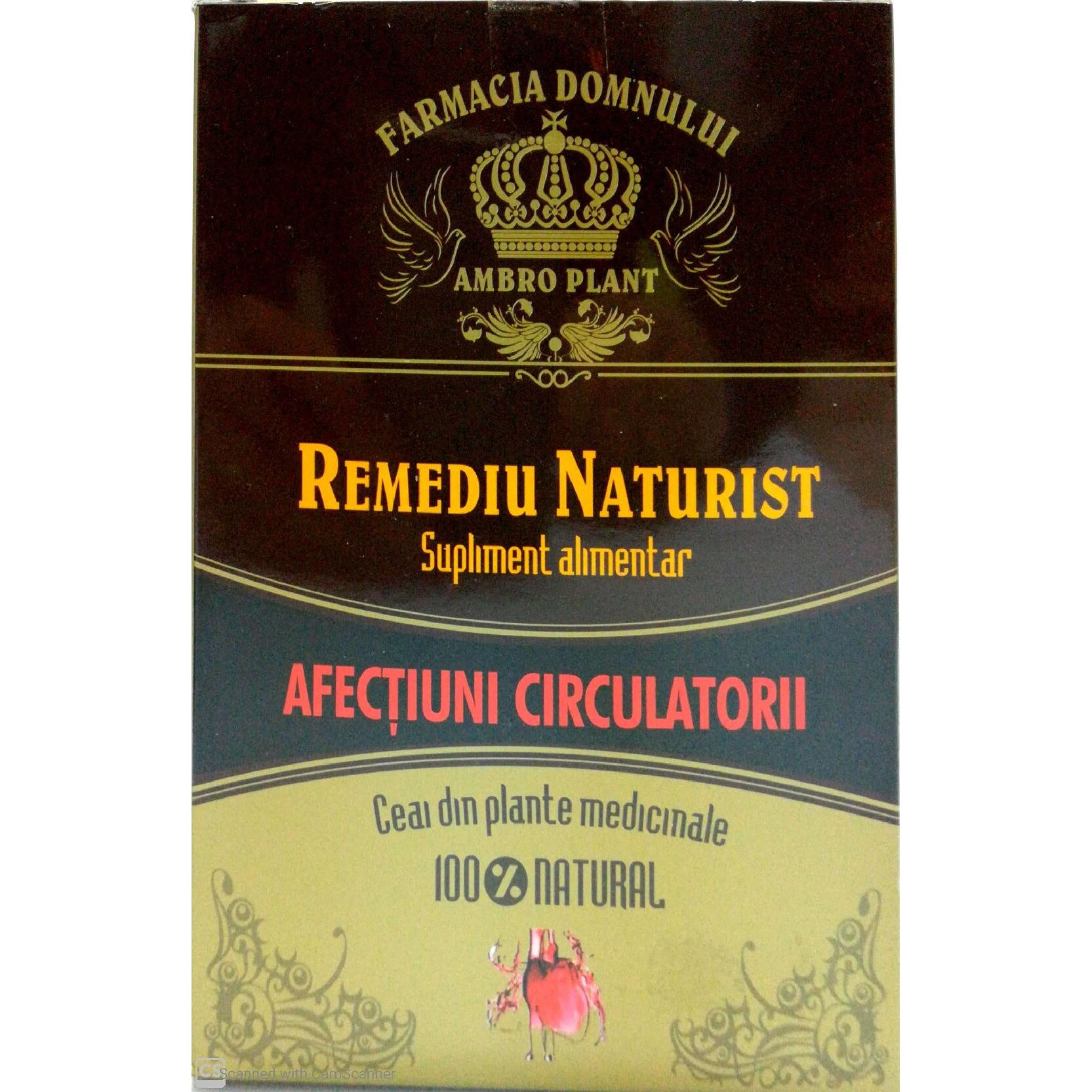Ceai afectiuni circulatorii, Ambro Plant, 100% natural, 200g