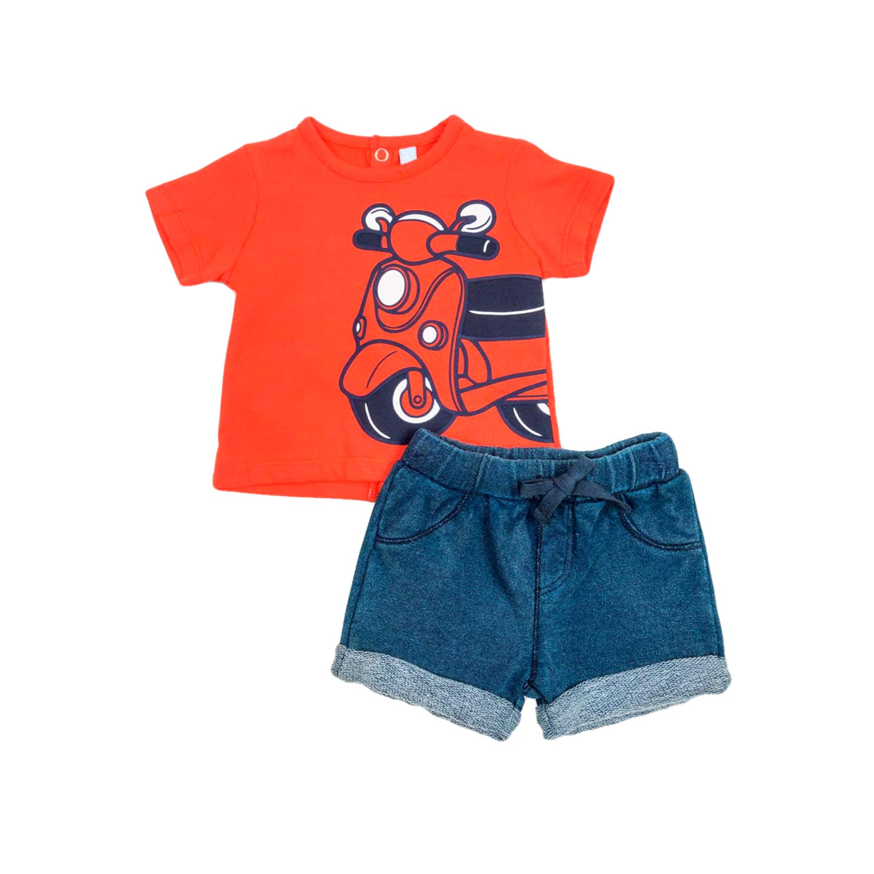 Compleu nou-nascuti 2 piese, Losan, Rosu/Albastru