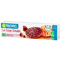 Biscuiti integrali dublu glazurati cu ciocolata BIO Bjorg, 200g