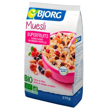 Musli superfructe Bjorg Bio, 375g Musli superfructe Bjorg Bio, 375g