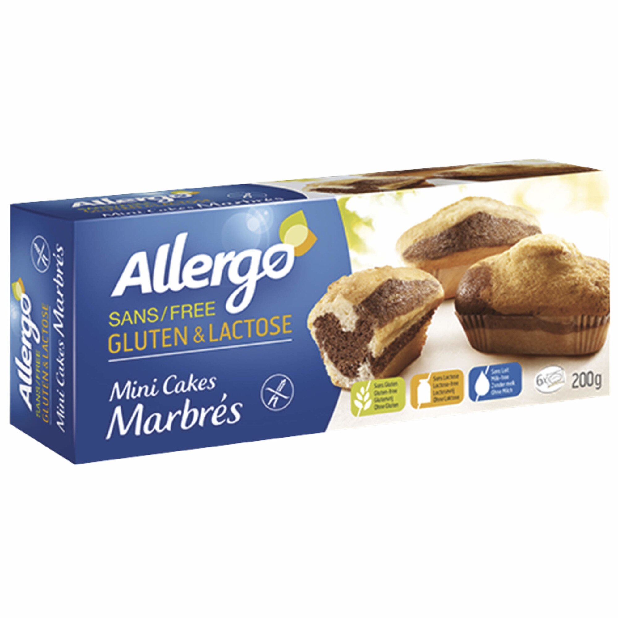 Mini chec marmorat, fara gluten si fara lactoza Allergo, 230g