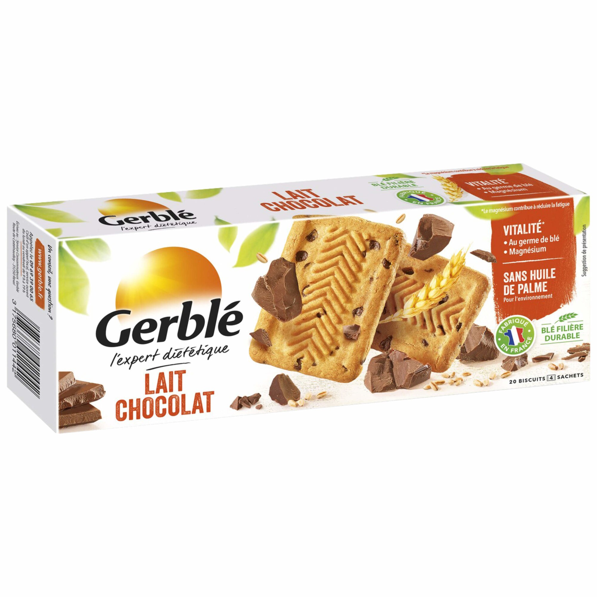 Biscuiti dietetici ciocolata cu lapte Gerble, 230g
