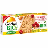 Biscuiti cu migdale si merisoare Gerble BIO, 132g