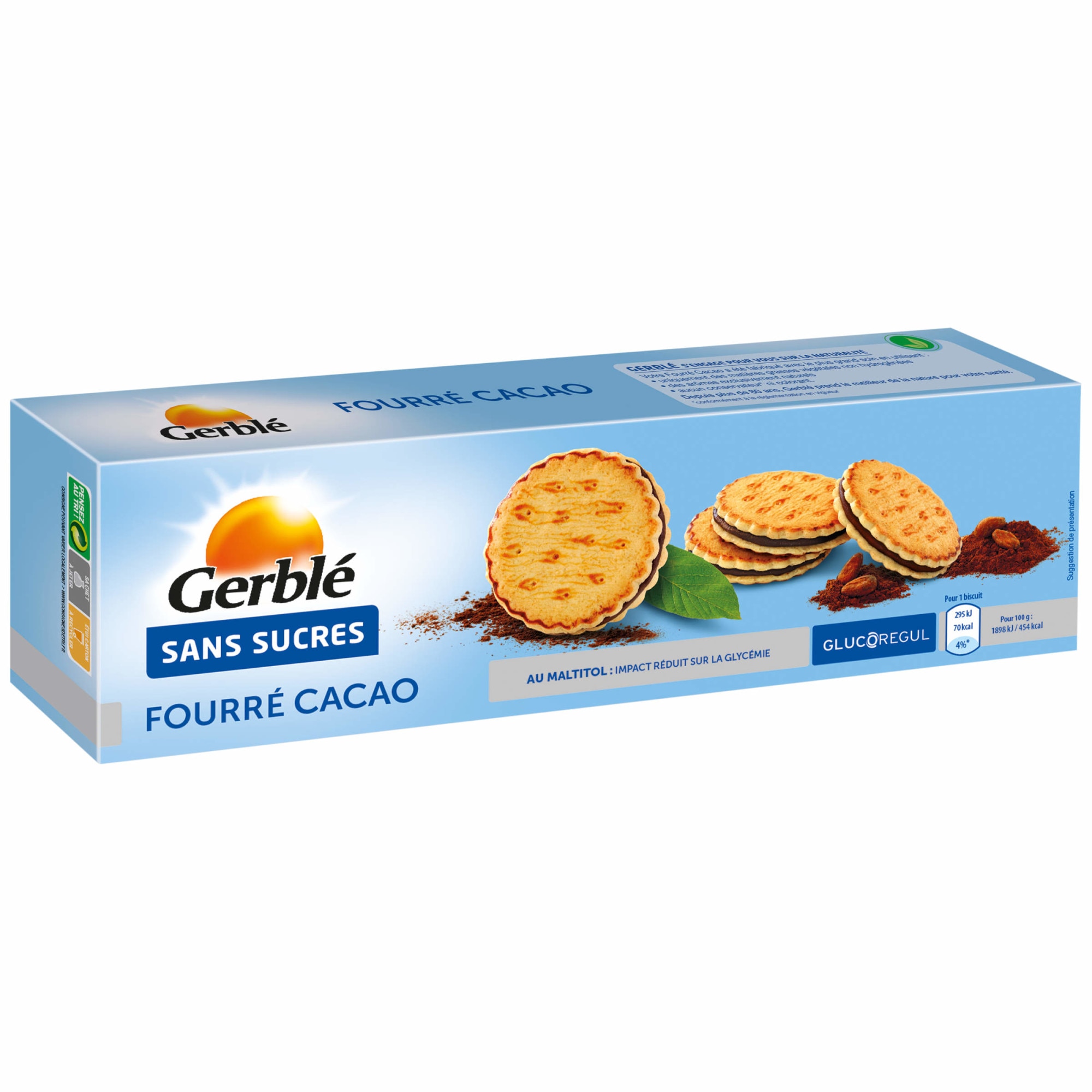Biscuiti sandvis cu ciocolata Gerble, 185g