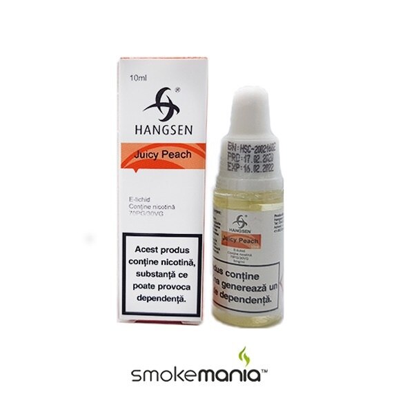 Lichid Tigara Electronica Juicy Peach / Hangsen - 10ml ,18mg/Nicotina