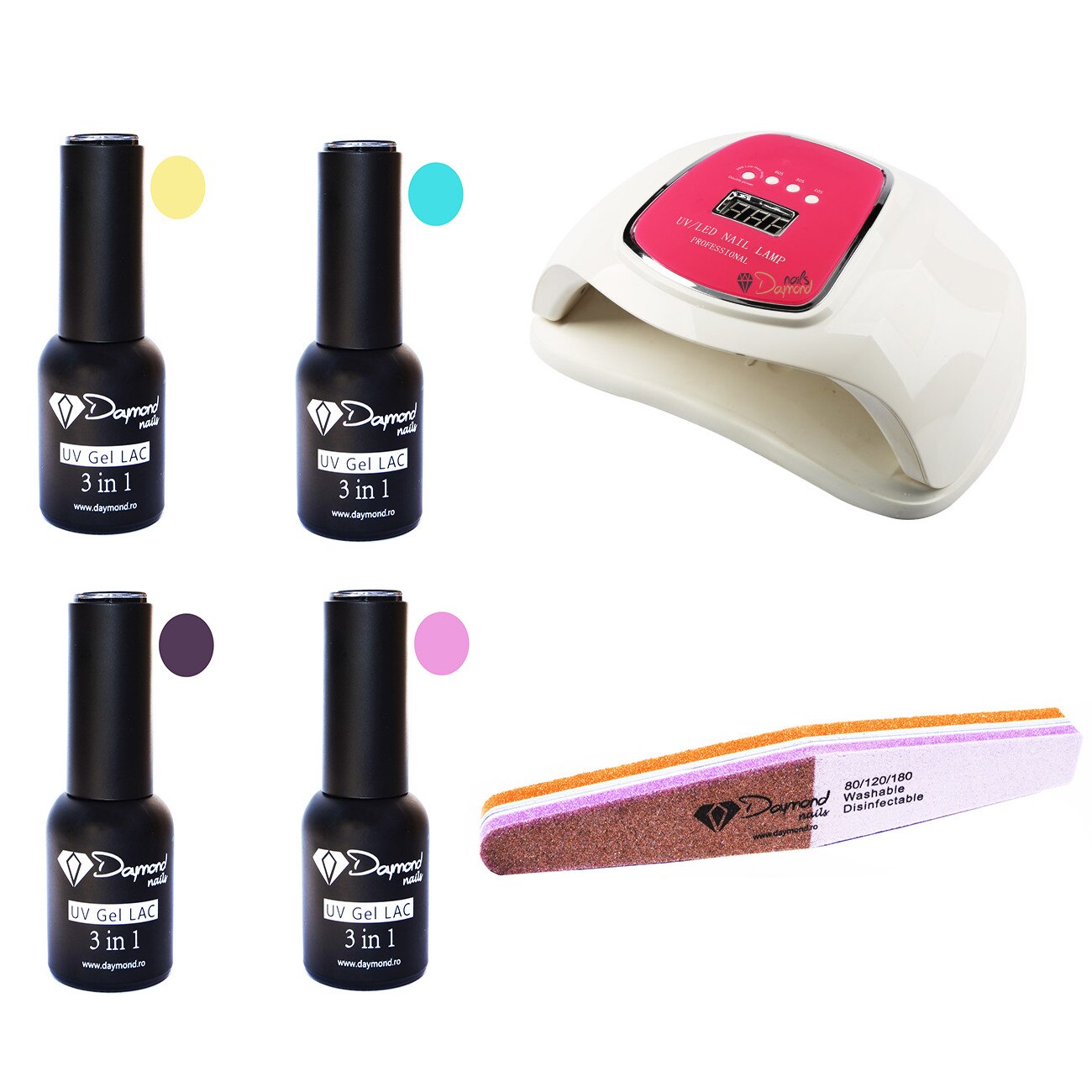 Kit Oja Semipermanenta 01 Mixt Line Daymond Nails