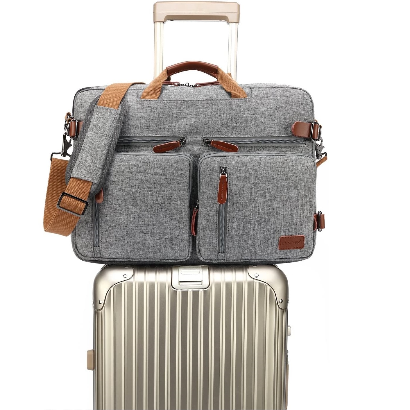 Geanta laptop CoolBELL, 17.3", Atasabil la bagaje, Gri