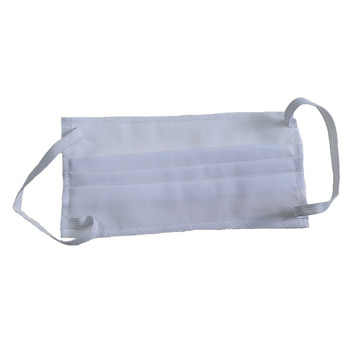 Masca textila reutilizabila, MST 512, Corsa Shop, culoare alb, set 5 buc