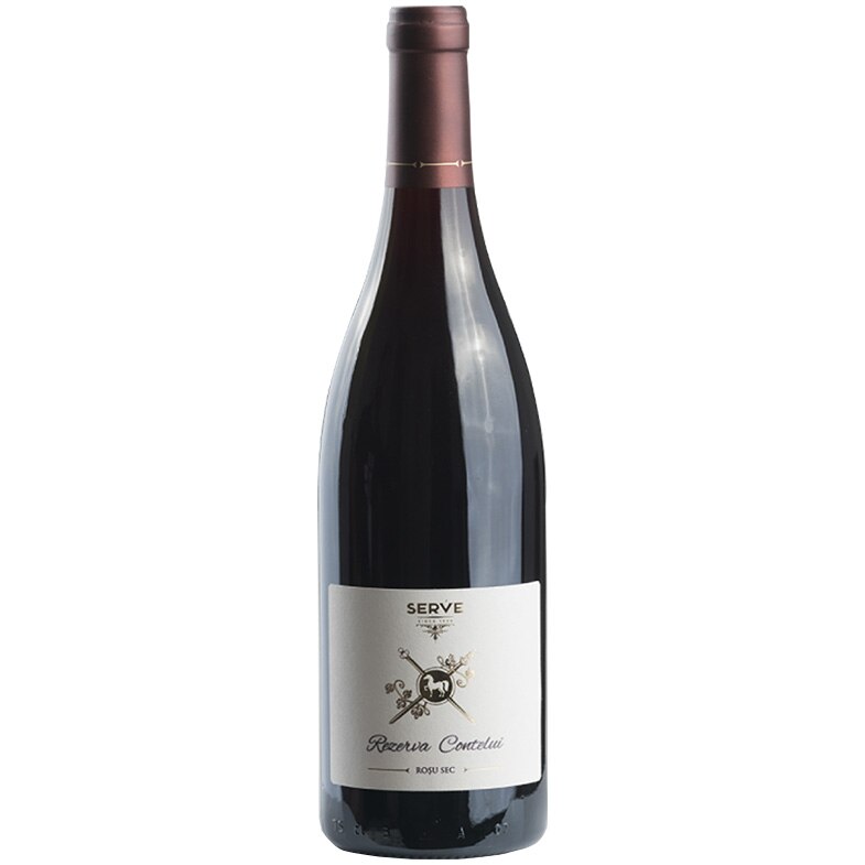 Vin Rosu Serve Rezerva Contelui Pinot Noir, Sec, 0.75l