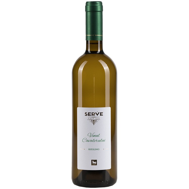 Vin Alb Serve Vinul Cavalerului Riesling, Sec, 0.75l