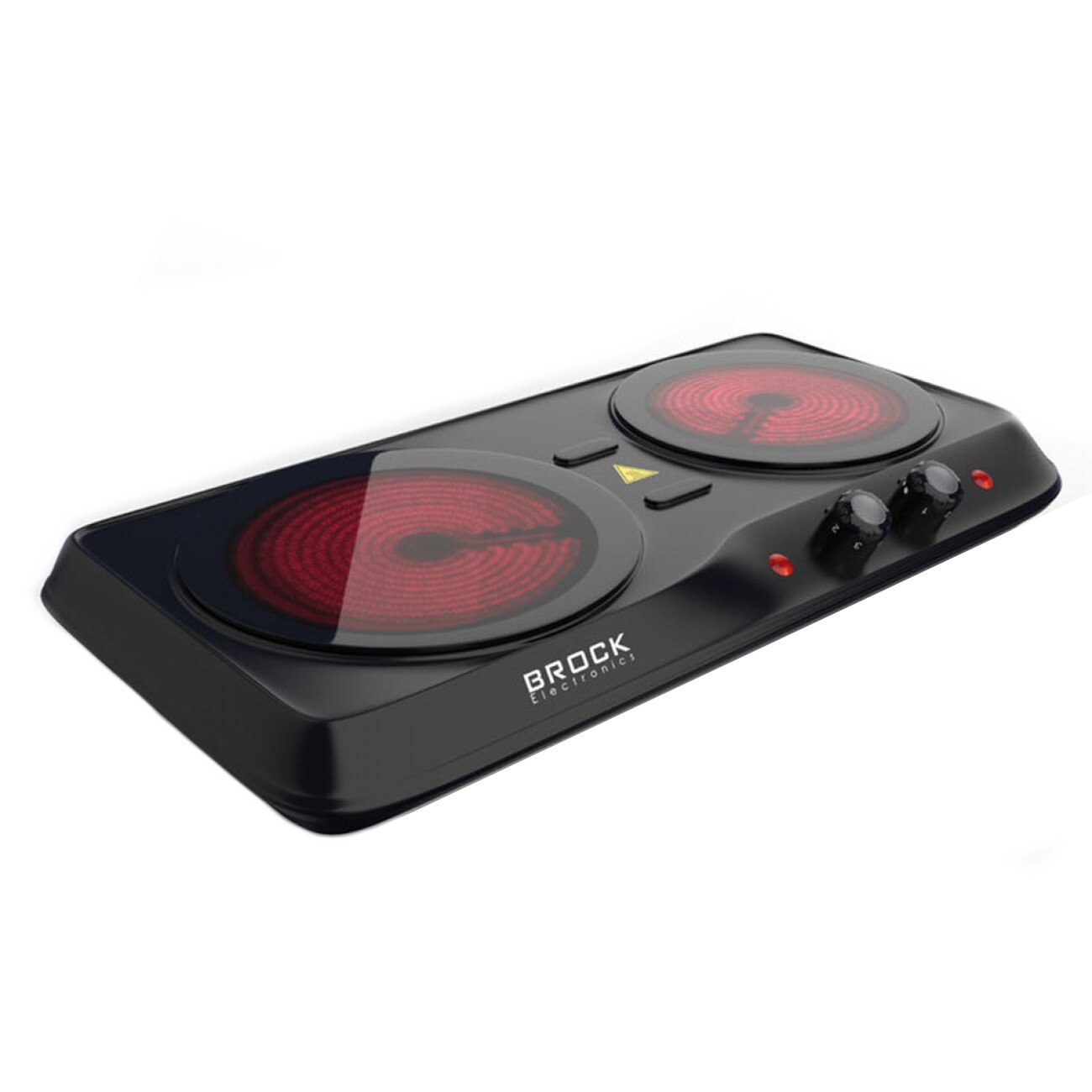 Plita cu infrarosu Brock HPI 3002 BK, 1200 + 800W, Termostat reglabil, Dublu, Negru