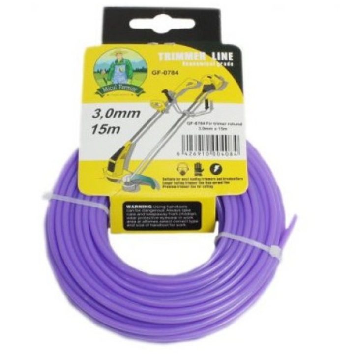 Fir Motocoasa Trimmer Rotund 3.0mm x 15m, Mov