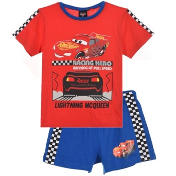 Set 2 piese, tricou si pantalon scurt, Disney Cars, Rosu/Albastru, 128 CM Set 2 piese, tricou si pantalon scurt, Disney Cars, Rosu/Albastru, 128 CM