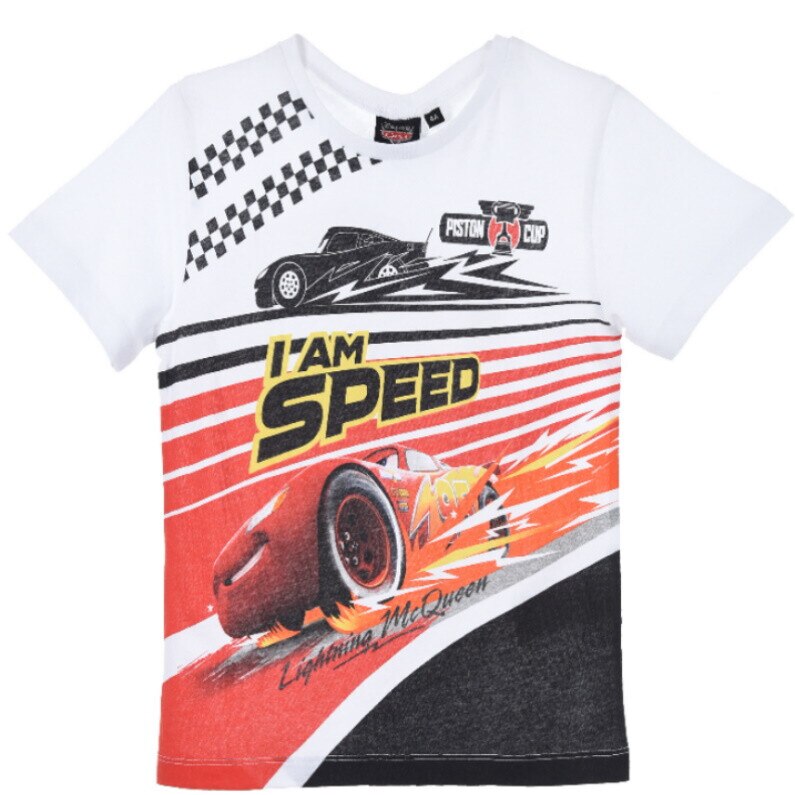Tricou Disney Cars, alb, Alb