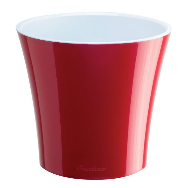 Ghiveci inteligent pentru orhidee cu sistem de autoudare Arte, cu volumul de 0.6 L Rosu-Alb