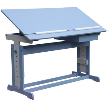 Birou copii, Albastru cu alb, 125682613 Birou copii, Albastru cu alb, 125682613