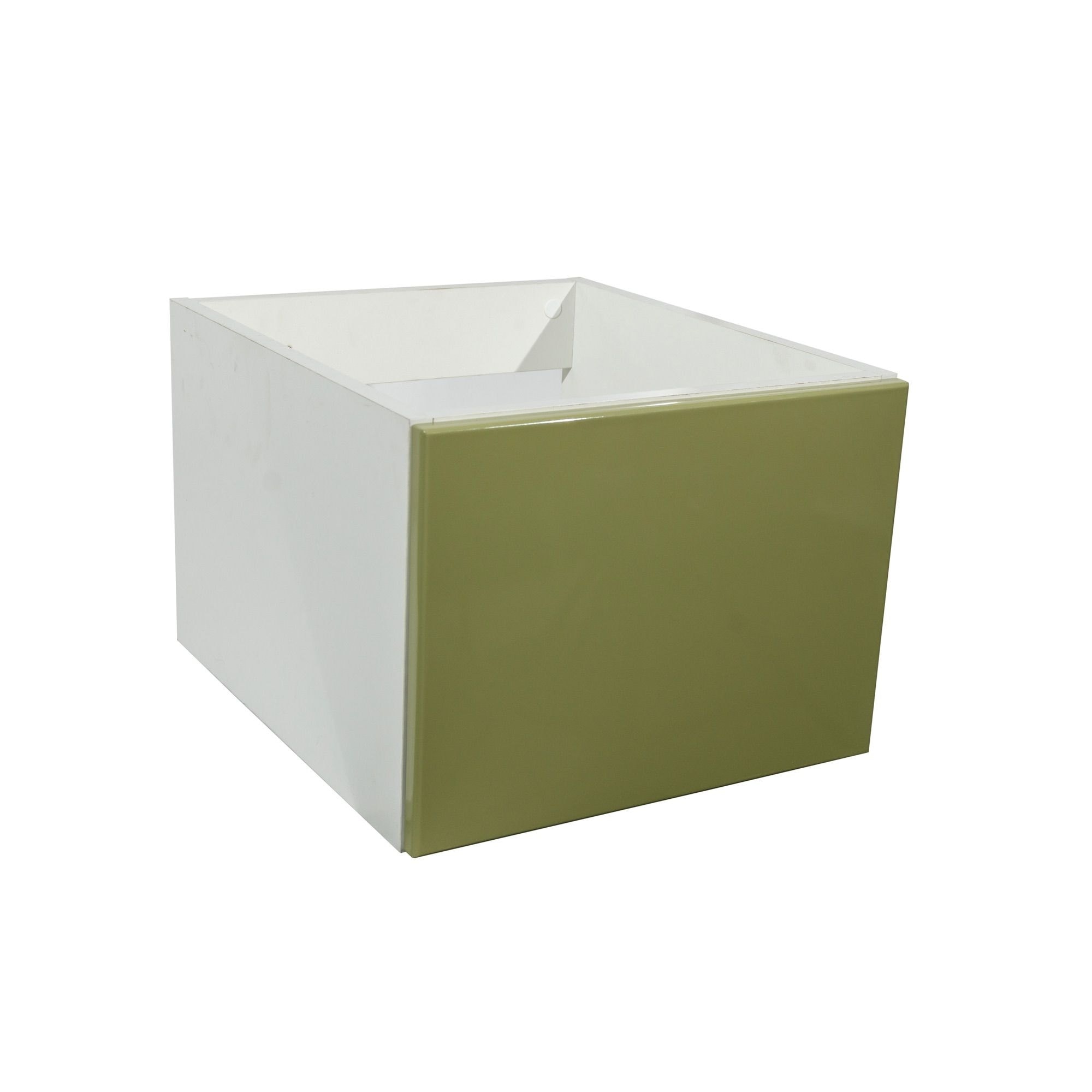 Baza mobilier baie suspendat 40 cm, cu 1 sertar, montare sub blat, gama BRAVO, Verde