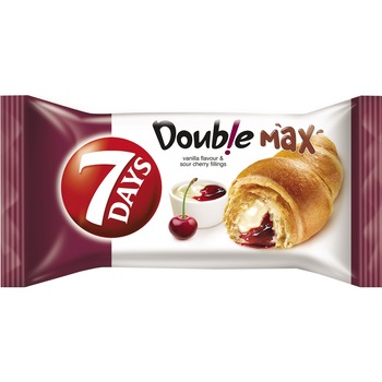 Croissant vanilie si cirese 7 Day's Double, 80g Croissant vanilie si cirese 7 Day's Double, 80g