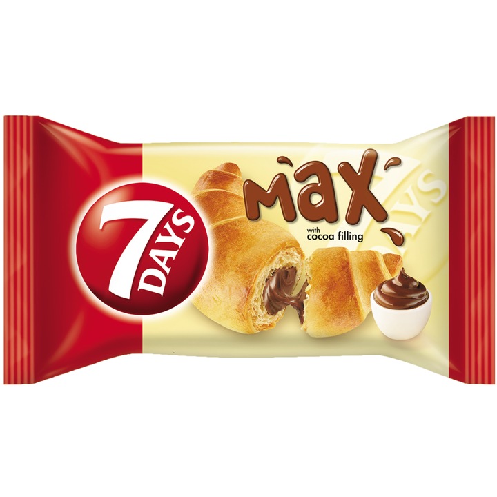 Croissant cu crema de cacao 7 Day's Max, 85g