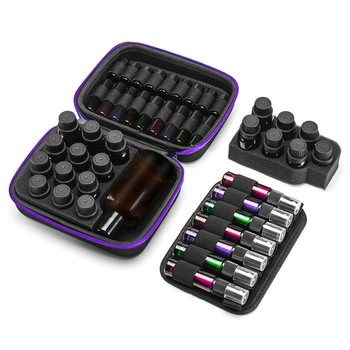 Organizator tip geanta ZAJA®, pentru 44 de sticle mix de uleiuri esentiale (2ml, 4ml, 5ml, 10ml, 15ml), fermoar mov Organizator tip geanta ZAJA®, pentru 44 de sticle mix de uleiuri esentiale (2ml, 4ml, 5ml, 10ml, 15ml), fermoar mov