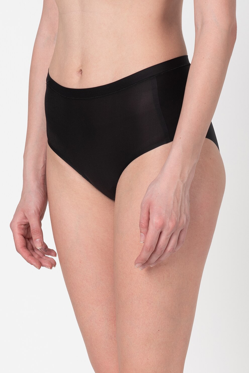 Triumph, Chiloti hipster cu talie inalta, Negru, One Size