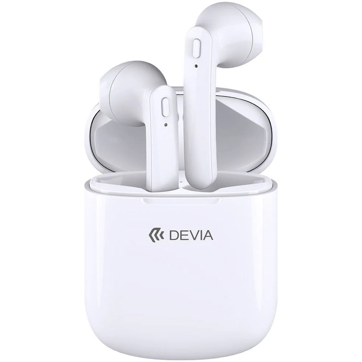 Слушалки Bluetooth Devia TWS EM058, White