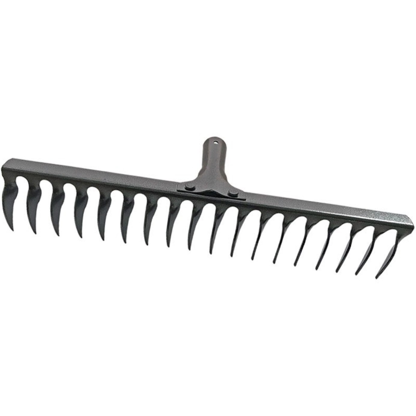 Grebla din otel vopsit negru cu 18 dinti rasuciti , latime 425 mm