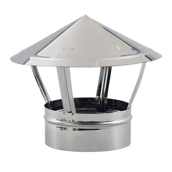 Palarie/Capac terminal din inox Fornello, diametru interior 120 mm, pentru centrale pe lemn, carbune si peleti Palarie/Capac terminal din inox Fornello, diametru interior 120 mm, pentru centrale pe lemn, carbune si peleti