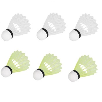 Set 6 fluturasi badminton plastic Sunflex HOBBY, multicolor Set 6 fluturasi badminton plastic Sunflex HOBBY, multicolor