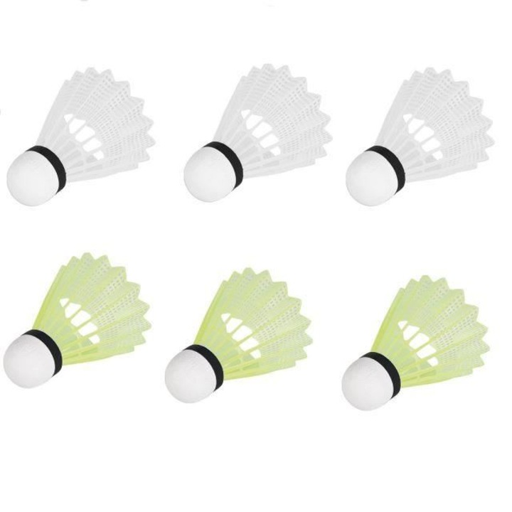 Set 6 fluturasi badminton plastic Sunflex HOBBY, multicolor