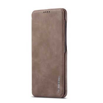 Husa Samsung Galaxy S20 Plus, CaseMe, slim piele, stand, inchidere magnetica, textura fina, Maro coffee