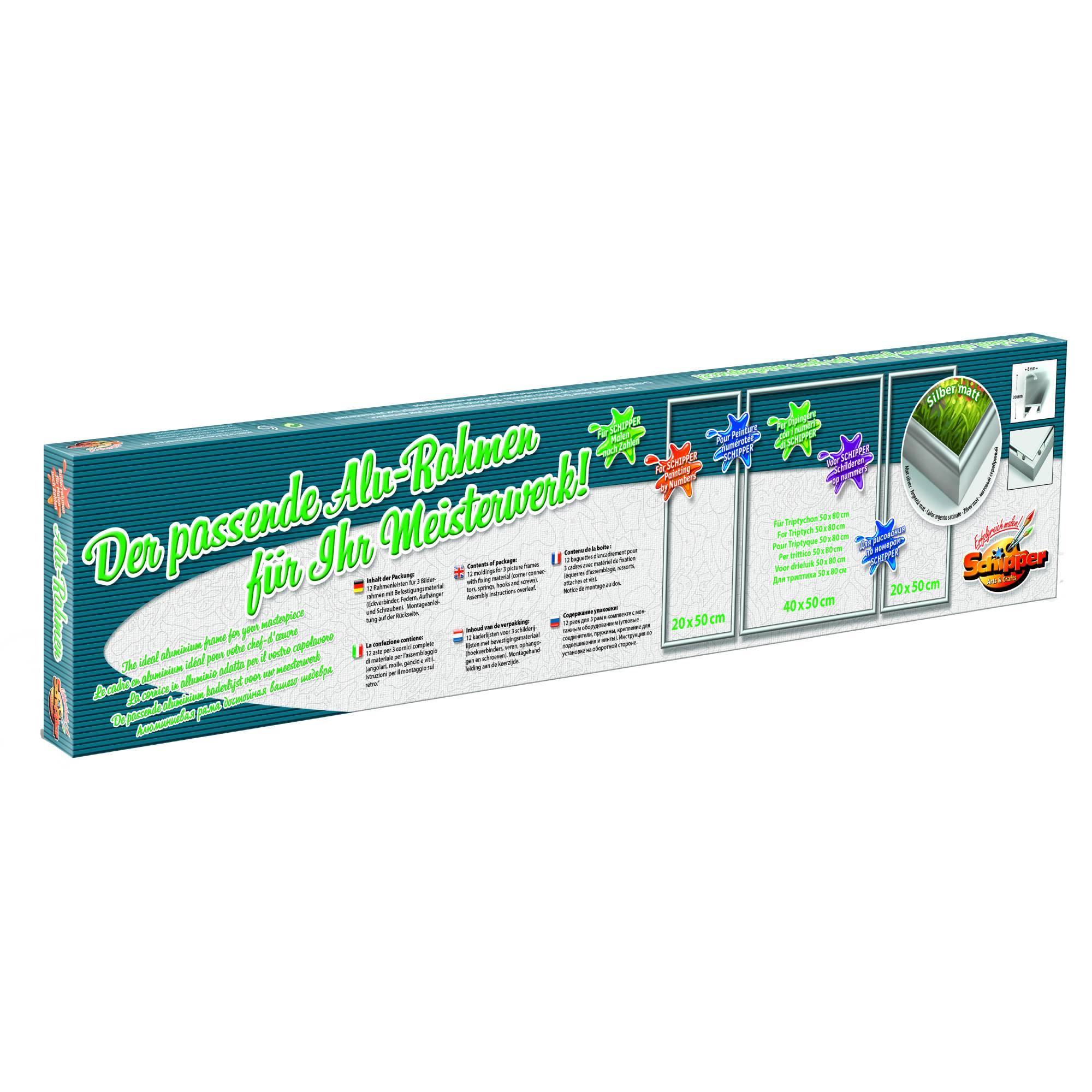Rama aluminiu Schipper, Triptic - Mat Sliver, 50 x 80 cm