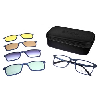 Rama ochelari cu 4 clip-on Ultem EZP003 C3 BLUE Rama ochelari cu 4 clip-on Ultem EZP003 C3 BLUE