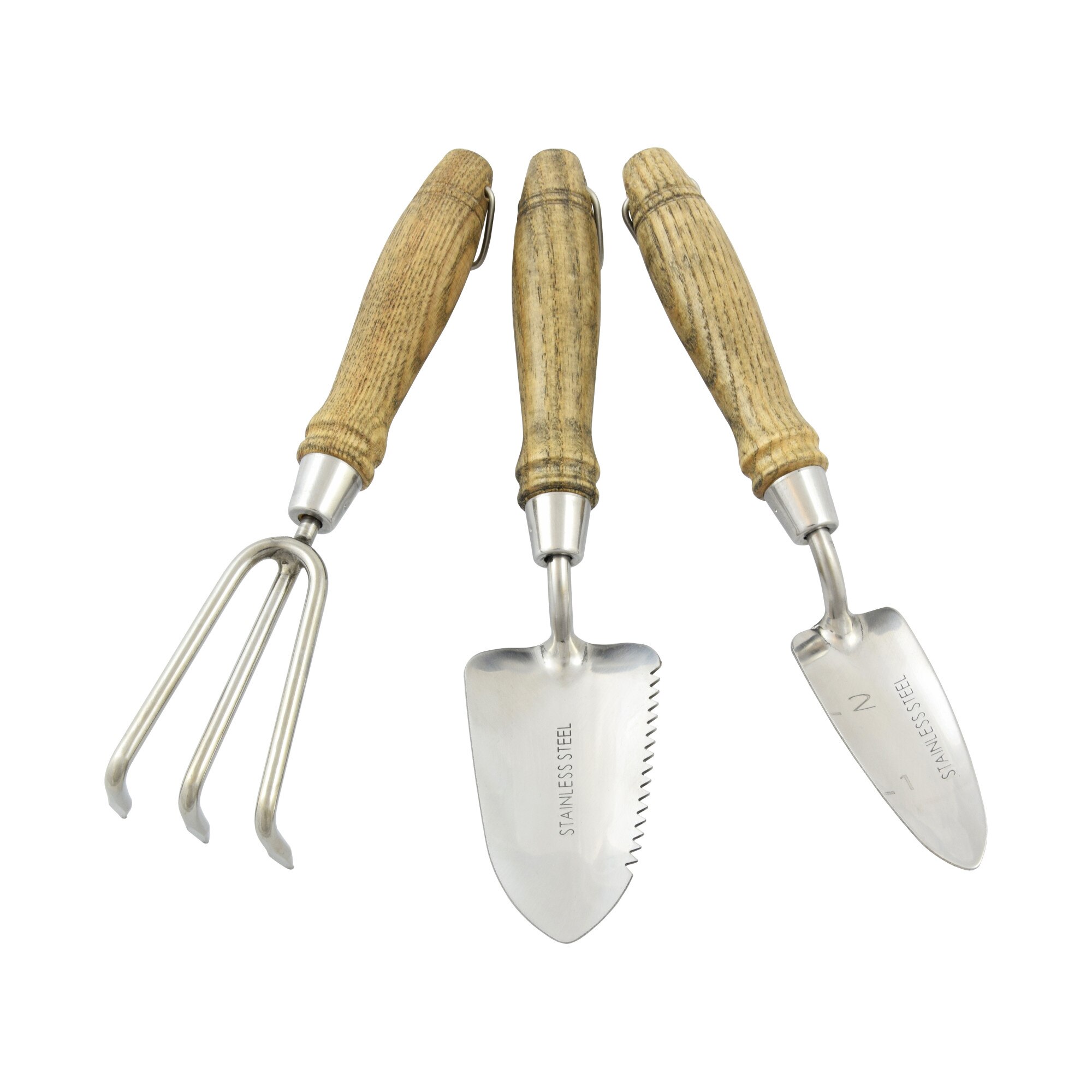 Set gradinarit cu trei piese cu lame inox, manere lemn, Spear & Jackson