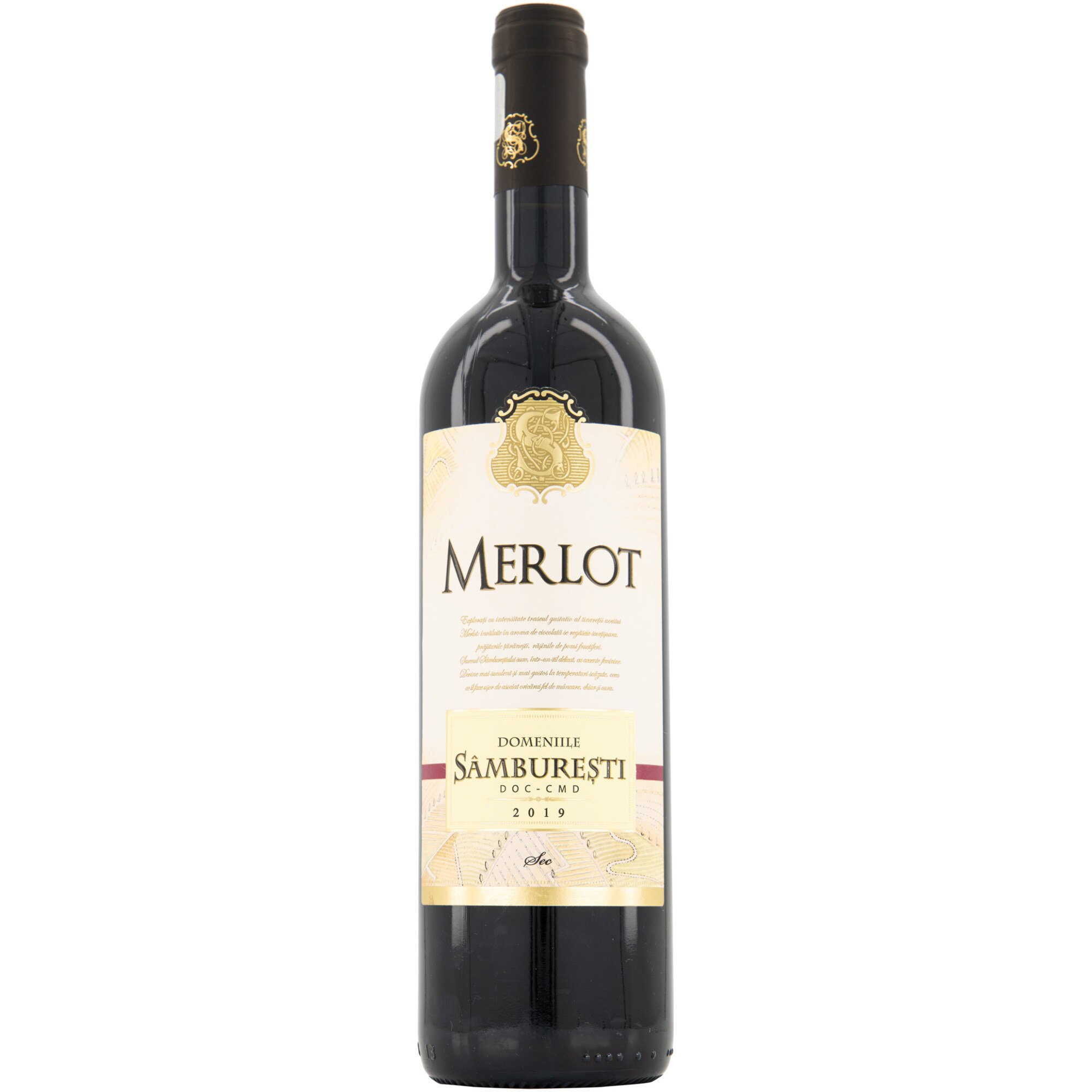 Vin Rosu Domeniile Samburesti Merlot, 0.75l