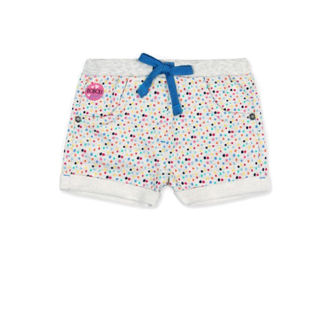 Pantaloni scurti gri cu buline, Boboli, gri