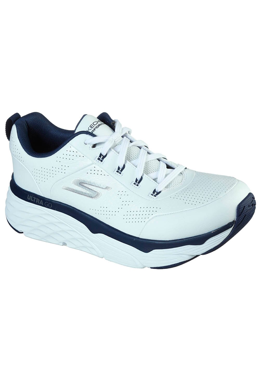 Pantofi activitati sportive, Barbati, Skechers, max cushioning elite-lucid, Alb-albastru, Alb