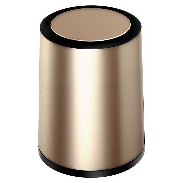 Cos de gunoi cu capac batant, Birou, Auriu, SMH9033A, 9L