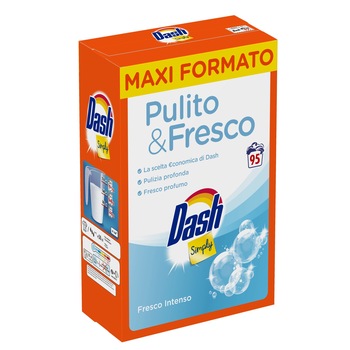 Detergent Dash Pulito & Fresco Universal 95 spalari 6.175 Kg Detergent Dash Pulito & Fresco Universal 95 spalari 6.175 Kg