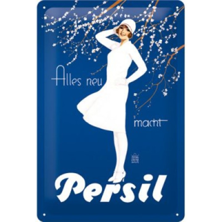 Persil - placa metalica, Nostalgic Art, Alb/Albastru