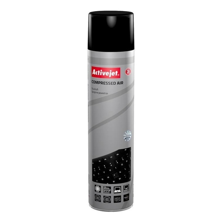 Spray cu aer comprimat, original ACTIVEJET, jet de aer, air duster , pentru curatare IT, 600 ml