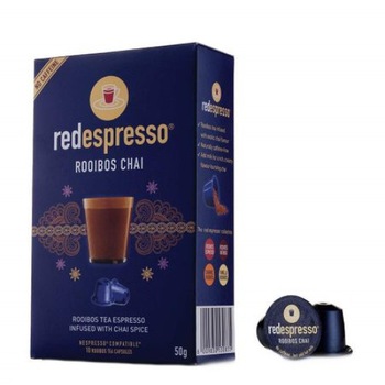 Capsule ceai Rooibos Chai fara cofeina, 10 Capsule Compatibile Nespresso, Redespresso, 50 g Capsule ceai Rooibos Chai fara cofeina, 10 Capsule Compatibile Nespresso, Redespresso, 50 g
